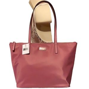 🌻 KATE SPADE HAYDEN 🌻 TOP ZIP NYLON PANSY TOTE MSRP $249